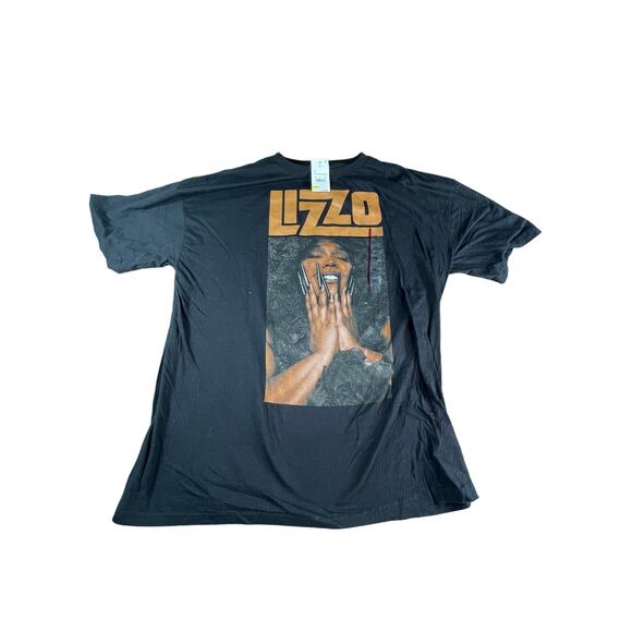 Lizzo Shirt Womens 2X Black Short Sleeve T-Shirt Band Music Graphic Tee NWT - Picture 1 of 7
